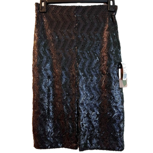 𝅺FOREVER 21 XX1 Contemporary Sequin Black Pencil party skirt Xtra Small